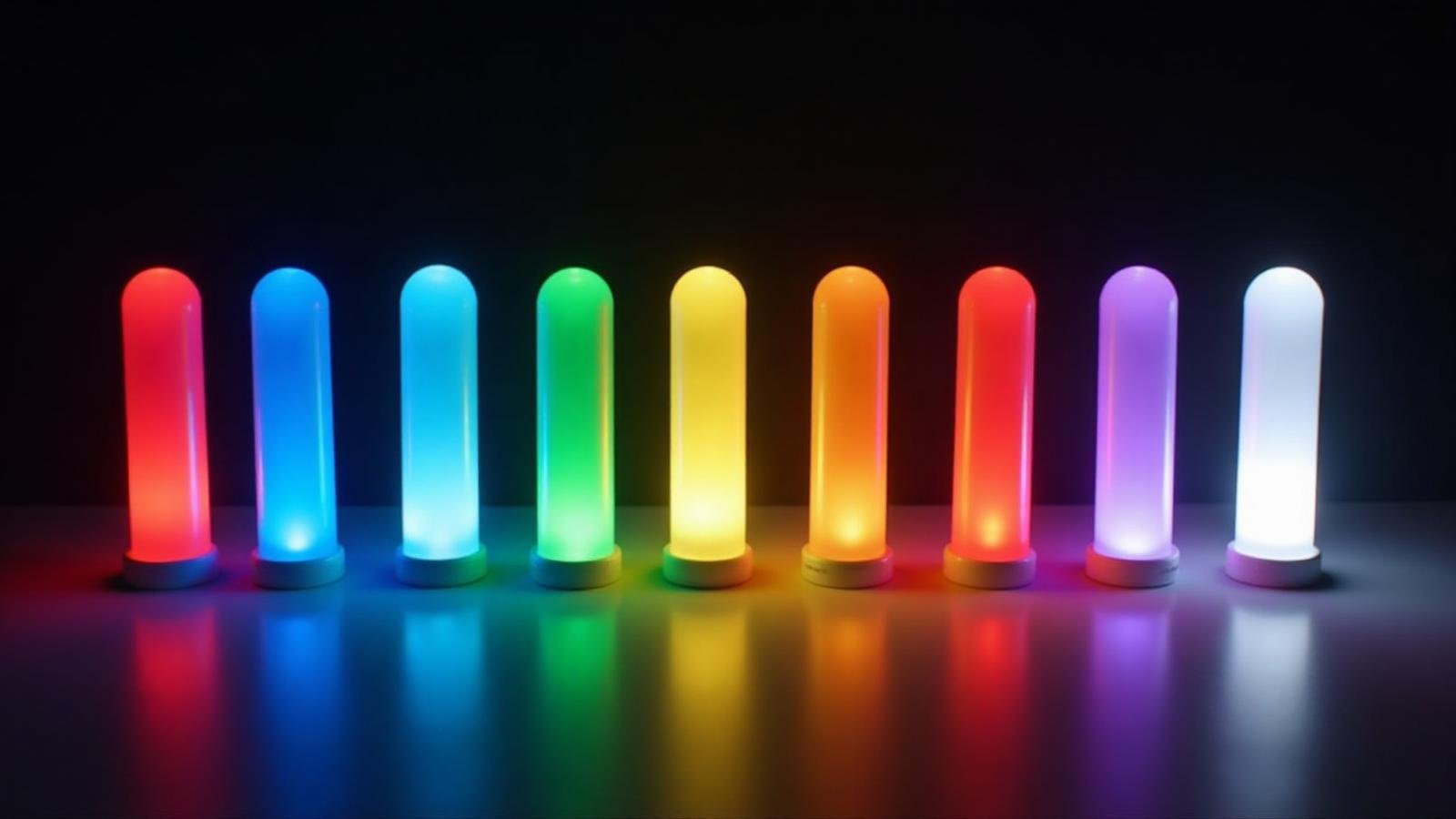 Seven different LED light therapy colors